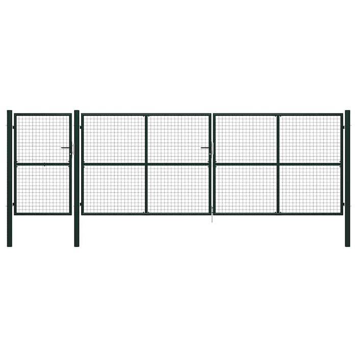Poartă de grădină din oțel 500x150 cm verde - WALTI WALTI