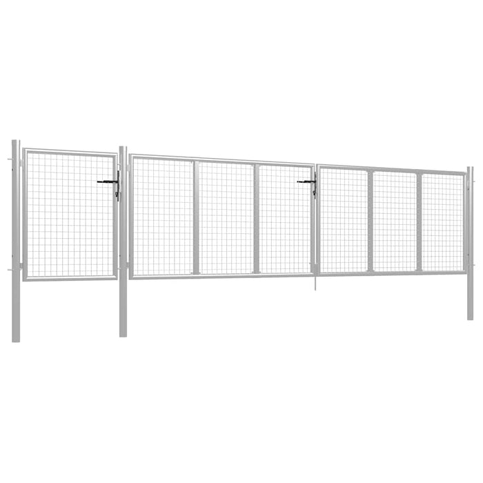 Poartă de grădină din oțel 500x75 cm argintie WALTI