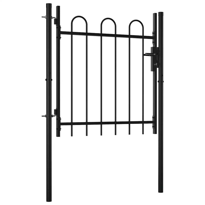 Poartă de gard cu o singură ușă BOXTEL cu capac tip cerc 100 x 75 cm WALTI