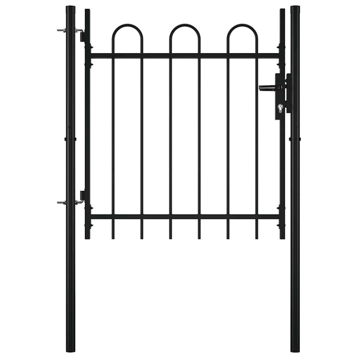Poartă de gard cu o singură ușă BOXTEL cu capac tip cerc 100 x 75 cm WALTI