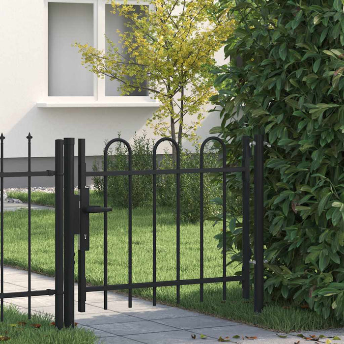 Poartă de gard cu o singură ușă BOXTEL cu capac tip cerc 100 x 75 cm WALTI