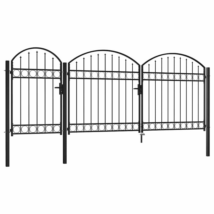 Poartă pentru Gard cu Vârf Arcuit 200 x 400 cm Oțel - WALTI WALTI