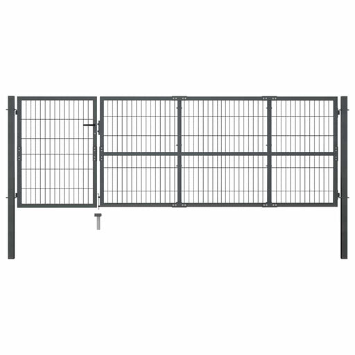 Poartă de grădină cu stâlpi din oțel, antracit, 350x100 cm - WALTI WALTI