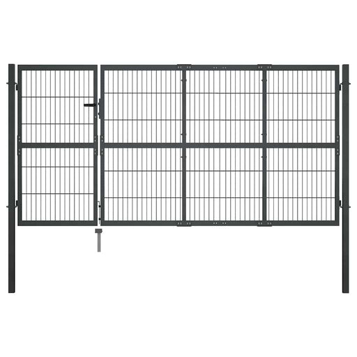Poartă de grădină cu stâlpi din oțel, antracit, 350x120 cm - WALTI WALTI