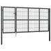 Poartă de grădină cu stâlpi din oțel, antracit, 350x120 cm - WALTI WALTI