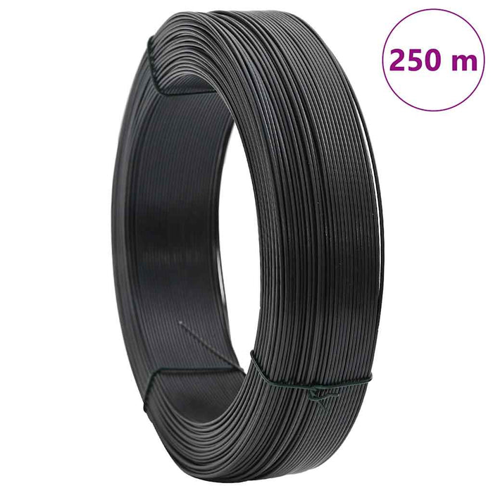 Fir de tensionare pentru gard 250 m 1,6/2,5 mm, antracit, oțel - WALTI WALTI