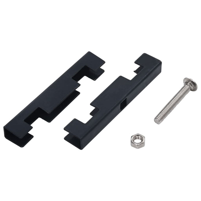 Conector în formă de U grilaj grădină, 10 seturi, antracit - WALTI WALTI