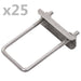 Clemă de prindere tip U pentru stâlp gard, 60x40 mm, 25 seturi - WALTI WALTI