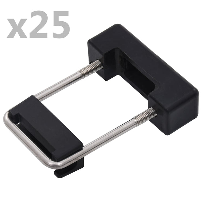 Clemă de prindere U cu plastic stâlp gard, 60x40 mm, 25 seturi - WALTI WALTI