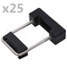 Clemă de prindere U cu plastic stâlp gard, 60x40 mm, 25 seturi - WALTI WALTI