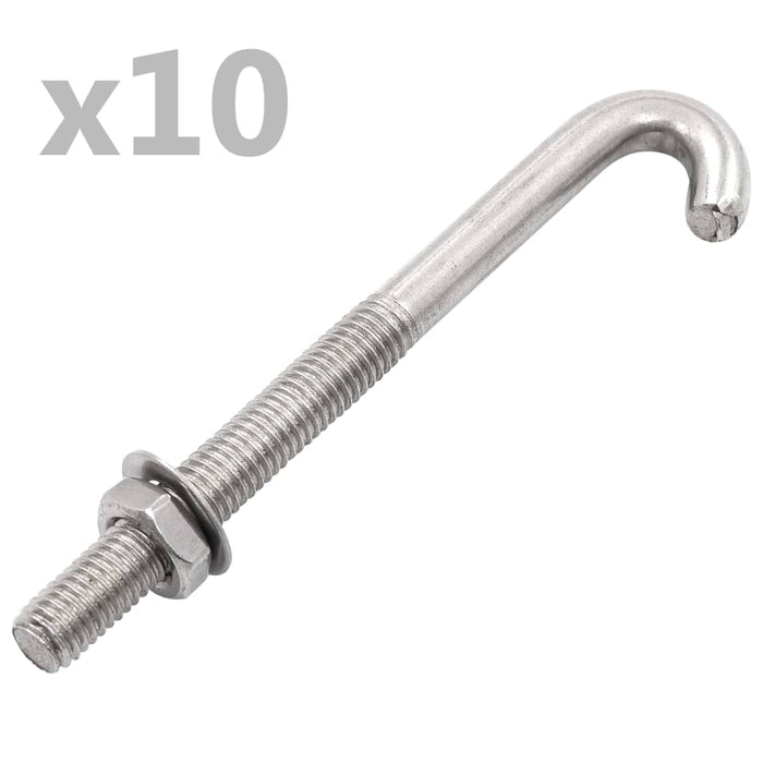 Șurub de fixare tip J cu piuliță și șaibă, M8x100 mm, 25 seturi - WALTI WALTI