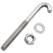 Șurub de fixare tip J cu piuliță și șaibă, M8x100 mm, 25 seturi - WALTI WALTI