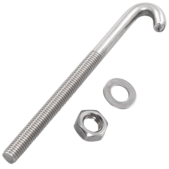 Șurub de fixare tip J cu piuliță și șaibă, M8x120 mm, 25 seturi - WALTI WALTI
