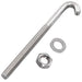 Șurub de fixare tip J cu piuliță și șaibă, M8x120 mm, 25 seturi - WALTI WALTI