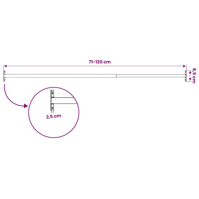 Bară de siguranță pentru fereastră, reglabilă, 710-1200 mm - WALTI WALTI