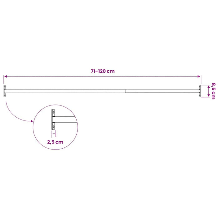 Bare de siguranță fereastră reglabile, 3 buc., 710-1200 mm - WALTI WALTI