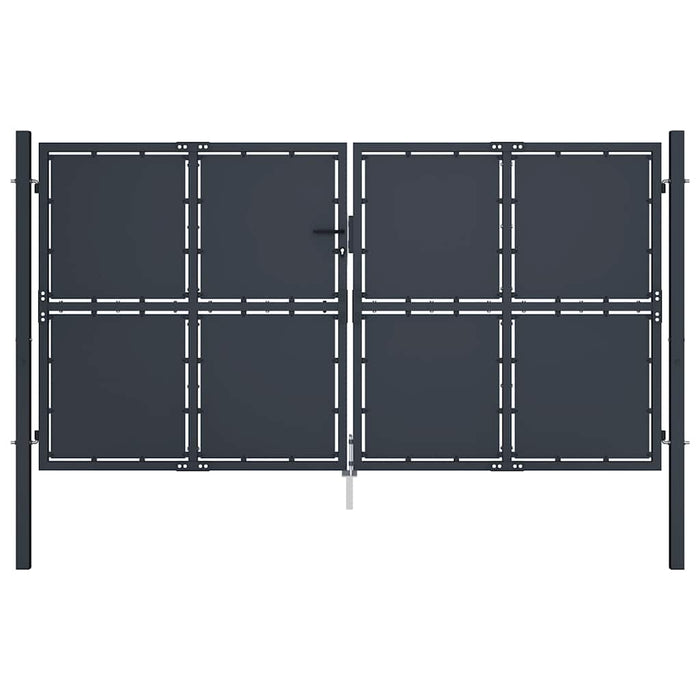 Poartă de grădină din oțel, 300x200 cm, antracit WALTI