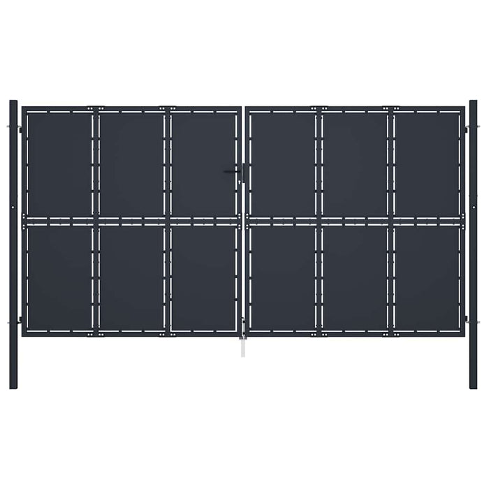 Poartă de grădină din oțel 400x200 cm antracit WALTI