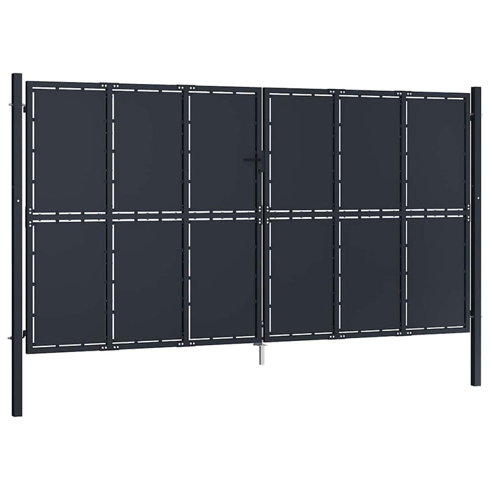Poartă de grădină din oțel 400x200 cm antracit WALTI