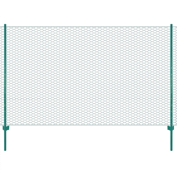Gard din plasă de sârmă cu stâlpi, verde, 25 x 1,5 m, oțel - WALTI WALTI
