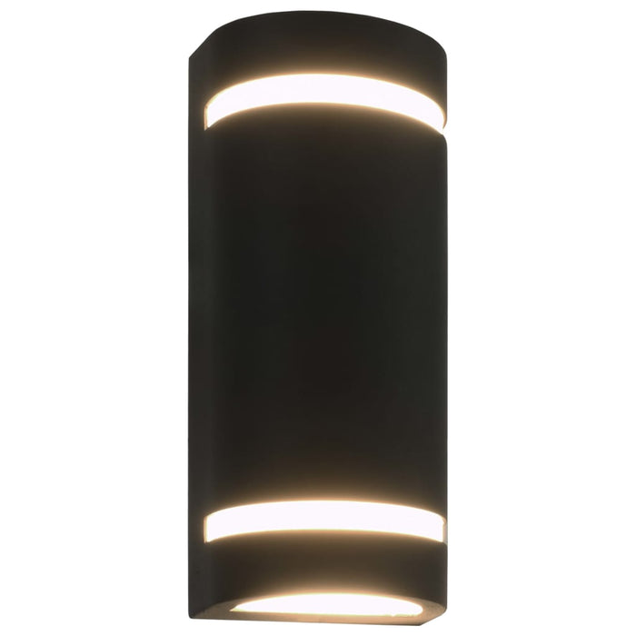 Lămpi de perete pentru exterior 2 buc. negru 35 W semirotund - WALTI WALTI