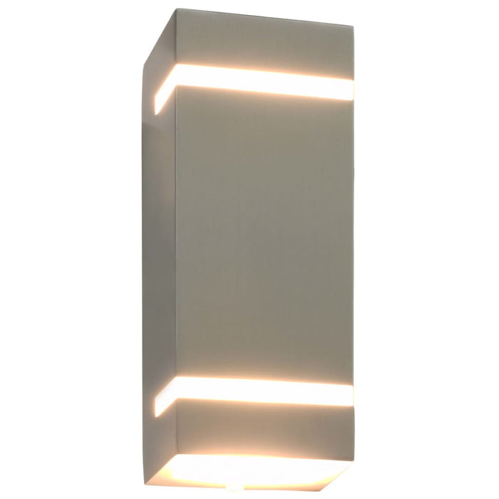 Lămpi de perete de exterior 2 buc. argintiu 35 W dreptunghiular - WALTI WALTI