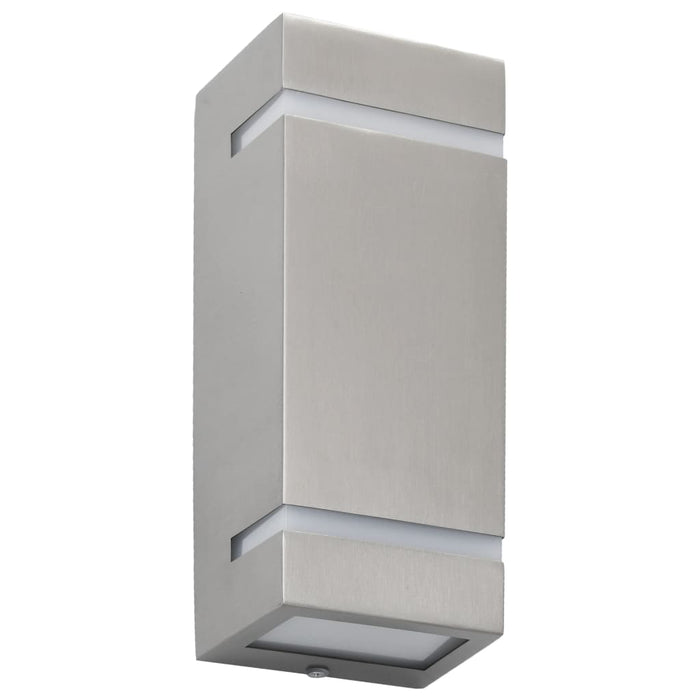 Lămpi de perete de exterior 2 buc. argintiu 35 W dreptunghiular - WALTI WALTI