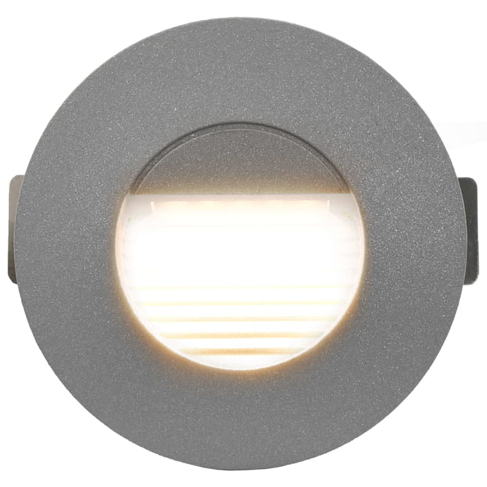 Lămpi de perete LED de exterior, 6 buc., argintiu, 5 W, rotund - WALTI WALTI