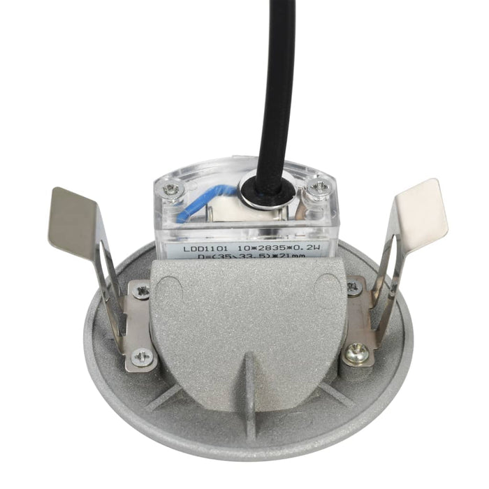 Lămpi de perete LED de exterior, 6 buc., argintiu, 5 W, rotund - WALTI WALTI