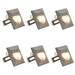 Lămpi de perete LED de exterior, 6 buc., argintiu, 2 W, pătrat - WALTI WALTI