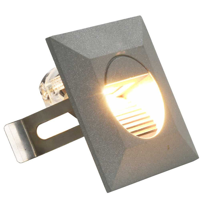 Lămpi de perete LED de exterior, 6 buc., argintiu, 2 W, pătrat - WALTI WALTI