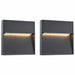 Lămpi de perete LED de exterior, 2 buc., negru, 3 W, pătrat - WALTI WALTI