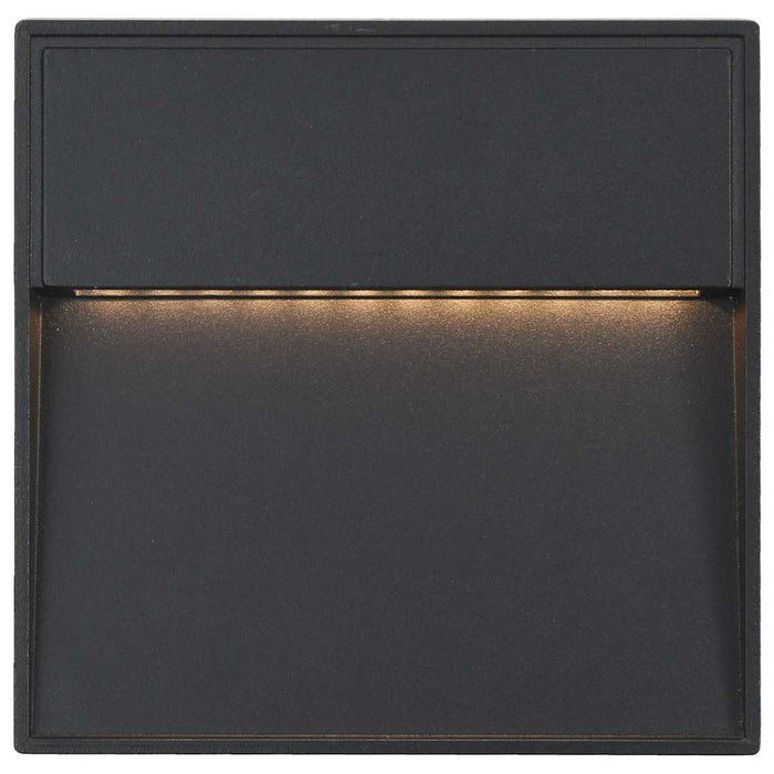 Lămpi de perete LED de exterior, 2 buc., negru, 3 W, pătrat - WALTI WALTI