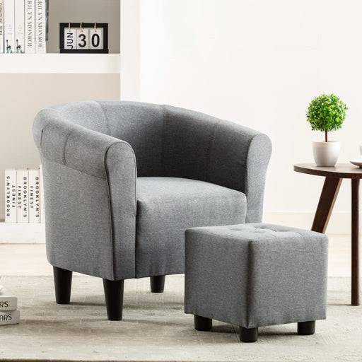 Fotoliu, gri deschis, material textil - WALTI WALTI