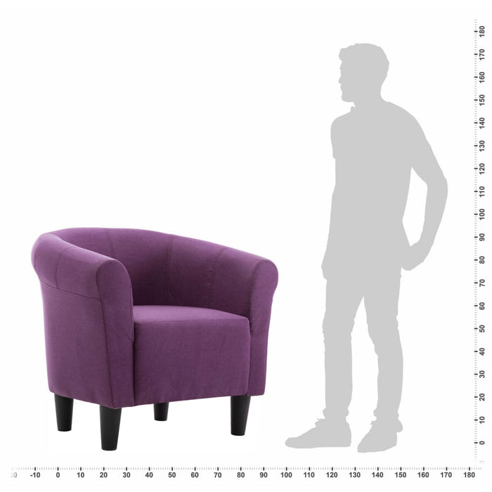 Fotoliu, violet, material textil WALTI