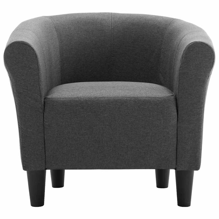 Set fotoliu și taburet, 2 piese, gri închis, material textil WALTI