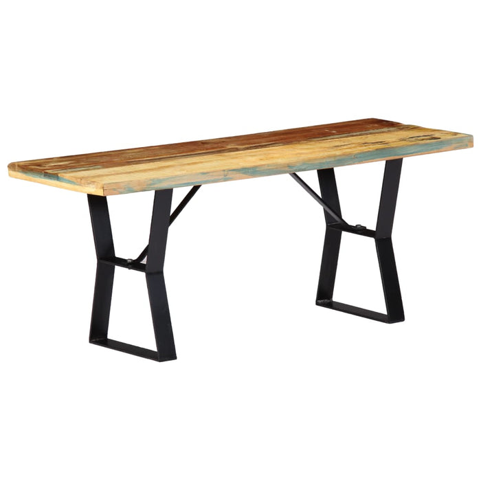 Bancă, 110 cm, lemn masiv reciclat WALTI