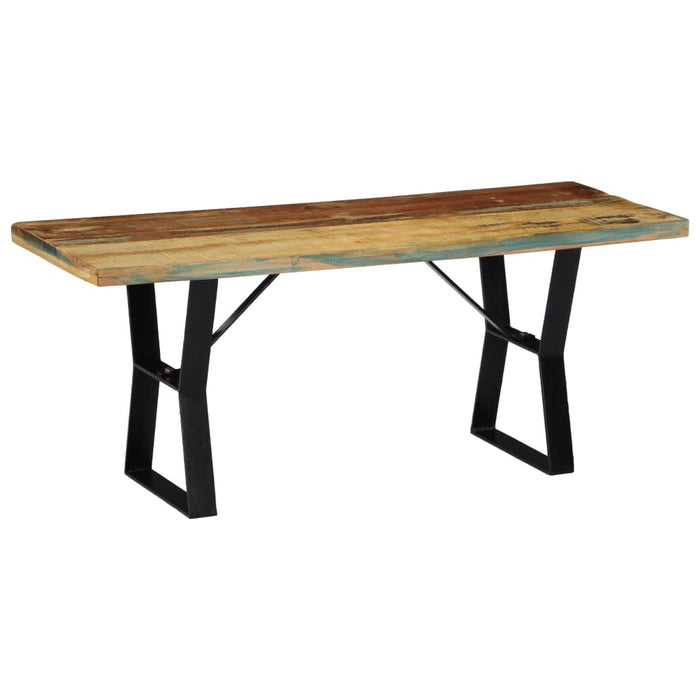 Bancă, 110 cm, lemn masiv reciclat WALTI