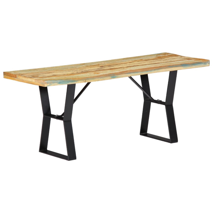 Bancă, 110 cm, lemn masiv reciclat WALTI