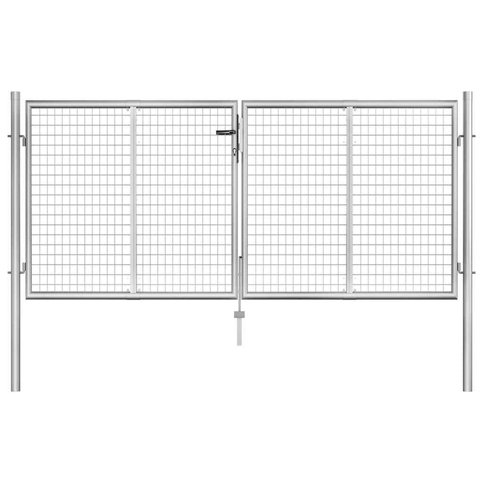 Poartă de grădină din oțel galvanizat, 300x100 cm, argintiu - WALTI WALTI