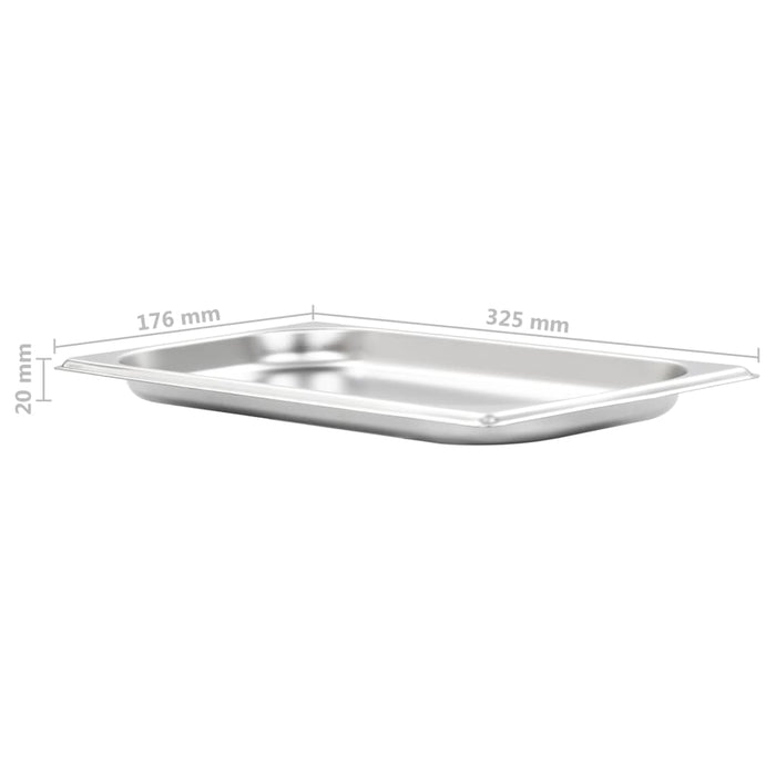 Recipiente Gastronorm 12 buc. GN 1/3 20 mm oțel inoxidabil - WALTI WALTI