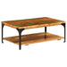 Măsuță de cafea cu raft, 100 x 60 x 35 cm, lemn masiv reciclat - WALTI WALTI