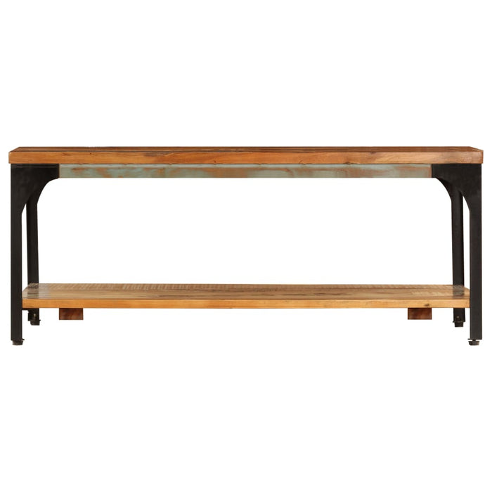 Măsuță de cafea cu raft, 100 x 60 x 35 cm, lemn masiv reciclat - WALTI WALTI
