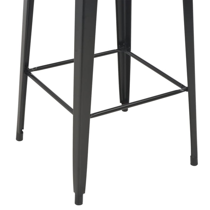 Masă de bar, negru, 60x60x108 cm, oțel și lemn masiv de pin - WALTI WALTI