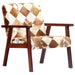Fotoliu, alb și maro, piele naturală de capră - WALTI WALTI