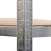 Raft de colț cu 5 niveluri, argintiu, oțel și lemn prelucrat - WALTI WALTI