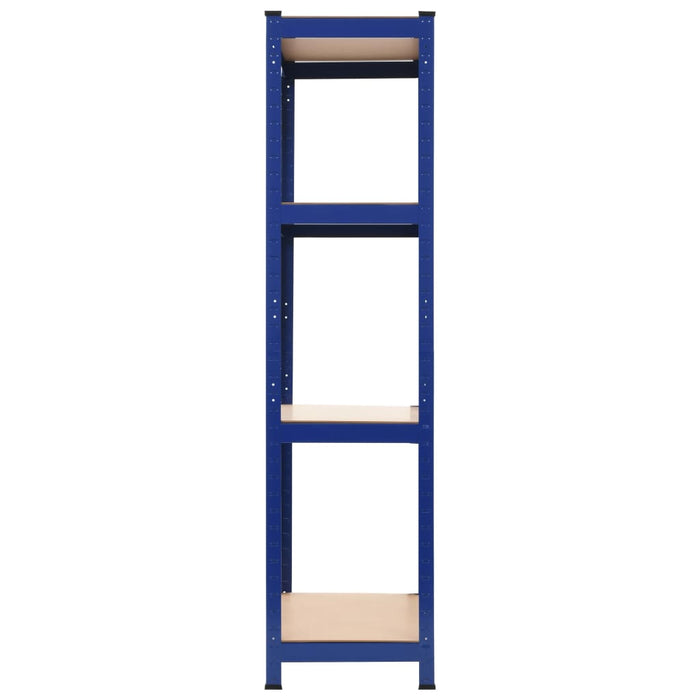 Rafturi depozitare, 2 buc., albastru, 80x40x160cm, oțel și MDF WALTI