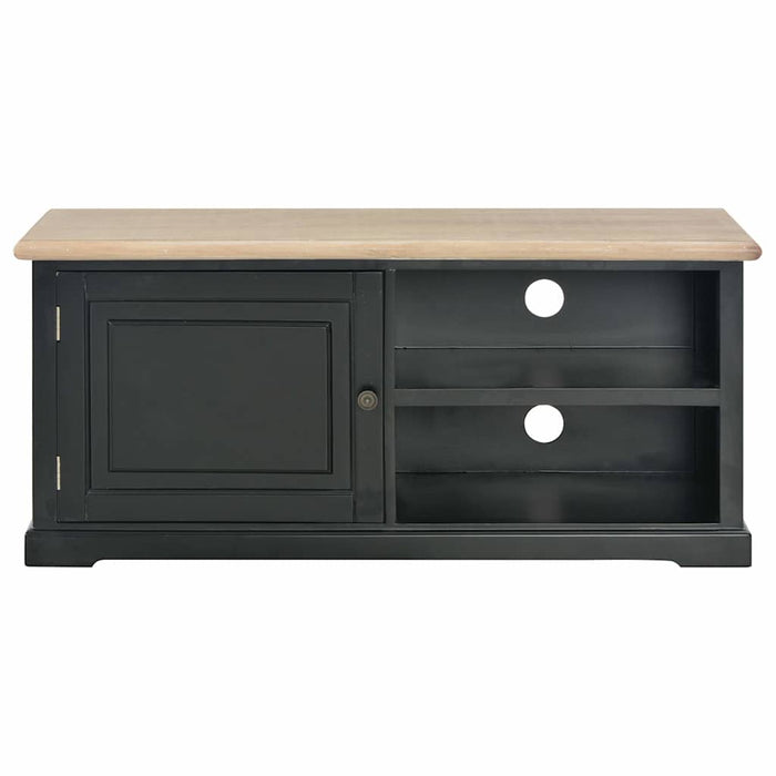 Comodă TV, negru, 90x30x40 cm, lemn WALTI