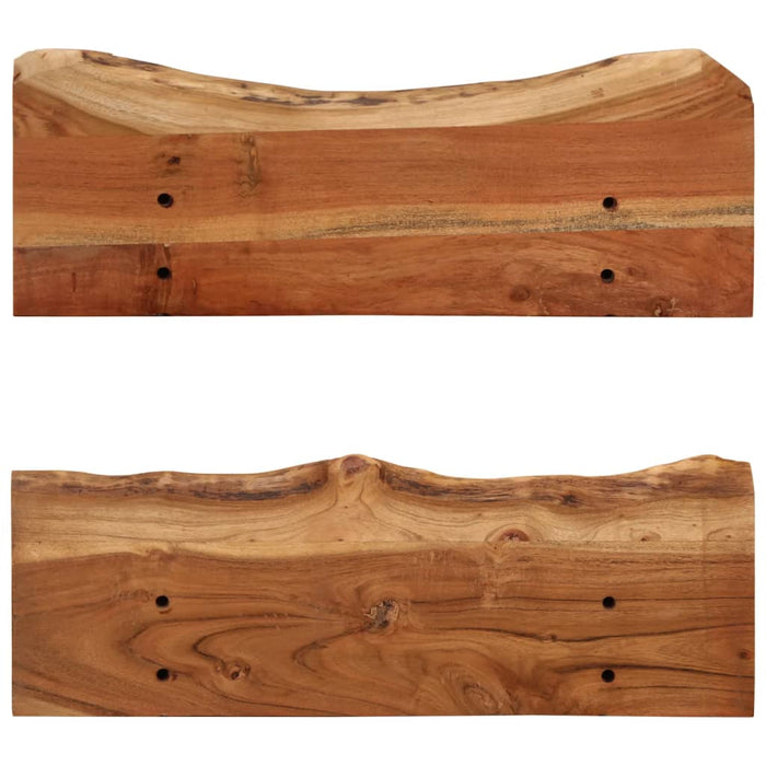 Rafturi de perete, 2 buc., 60x20x18 cm, lemn masiv de acacia WALTI