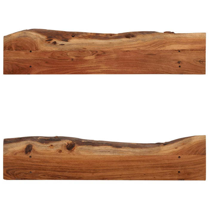 Rafturi de perete, 2 buc., 90x20x18 cm, lemn masiv de acacia WALTI